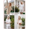 image:imageSWOMOG Cute Pajama Sets for Women 2 Piece Floral Print Short Sleeve Button Down Shirt and Shorts Summer Sleepwear LoungewearYellow Flower