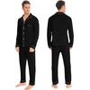 image:imageSWOMOG Family Christmas Pajamas Set Women amp Men Long Sleeve Sleepwear Party Pj Sets ButtonDown Loungewear SetBlack