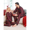 image:imageSWOMOG Family Christmas Pajamas Set Women amp Men Long Sleeve Sleepwear Party Pj Sets ButtonDown Loungewear SetGreen Grid