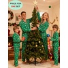 image:imageSWOMOG Family Christmas Pajamas Set Women amp Men Long Sleeve Sleepwear Party Pj Sets ButtonDown Loungewear SetGreen With Santa Claus