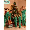 image:imageSWOMOG Family Christmas Pajamas Set Women amp Men Long Sleeve Sleepwear Party Pj Sets ButtonDown Loungewear SetGreen With Santa Claus