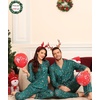image:imageSWOMOG Matching Family Christmas Pajamas Set Modal Long Sleeve ButtonDown Sleepwear Family Festival Party Xmas PJs SetsGreen Christmas Elk