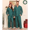 image:imageSWOMOG Matching Family Christmas Pajamas Set Modal Long Sleeve ButtonDown Sleepwear Family Festival Party Xmas PJs SetsGreen Christmas Elk