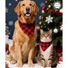 image:imageSWOMOG Matching Family Christmas Pajamas Set Modal Long Sleeve ButtonDown Sleepwear Family Festival Party Xmas PJs SetsRed With Black Grid