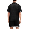 image:imageSWOMOG Men Satin Silk Pajamas Sets with Pockets Short Sleeve ButtonDown PJs Sets 2 Piece Summer Sleepwear SXXLStyleablack Leopard Print