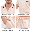 image:imageSWOMOG Men Satin Silk Pajamas Sets with Pockets Short Sleeve ButtonDown PJs Sets 2 Piece Summer Sleepwear SXXLStyleachampagne