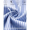 image:imageSWOMOG Mens 100 Cotton Pajama Set 2Pcs Button Down Pjs Set Short Sleeve Sleepwear with Pocket Soft Summer Stripe NightwearClassic Stripes