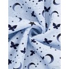 image:imageSWOMOG Womens 2 Piece Pajamas Sets Shorts Sleeve Pajamas Cute Pj Set Lounge Matching Pjs Button Shirt with Long PantsBlue Butterfly