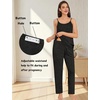 image:imageSWOMOG Maternity Pajamas Set 3 PCS Nusing Pajamas Labor and Delivery Gown amp Camisole amp Pants Postpartum PjsBlack Gray
