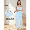 image:imageSWOMOG Maternity Pajamas Set 3 PCS Nusing Pajamas Labor and Delivery Gown amp Camisole amp Pants Postpartum PjsLights Blue