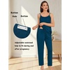 image:imageSWOMOG Maternity Pajamas Set 3 PCS Nusing Pajamas Labor and Delivery Gown amp Camisole amp Pants Postpartum PjsOxford Blue