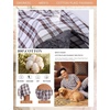 image:imageSWOMOG Mens 100 Cotton Pajama Set 2Pcs Button Down Pjs Set Short Sleeve Sleepwear with Long Pants Soft Stripe NightwearWhite Brown Plaid