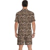 image:imageSWOMOG Mens Summer Short Sets Hawaiian 2 Piece Beach Shirts Modal Button Down with Pockets amp Drawstring M3XLLeopard Print