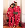 image:imageSWOMOG Couples Satin Pajamas Set Womens amp Mens Matching Silk Long Sleeve Sleepwear 2 Piece Button Down Pjs Set Lounge SetRed Candy