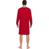 image:imageSWOMOG Mens Nightshirt Modal Long Sleeve Nightgown Henley Night Shirts Sleepwear Big amp Tall Nightwear Red Medium