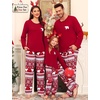 image:imageSWOMOG Family Christmas Matching Pajamas Set WomenMenKids Modal Pajama 2 PCS Long Sleeve Sleepwear Sets with PocketsRed Bear