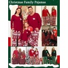 image:imageSWOMOG Family Christmas Matching Pajamas Set WomenMenKids Modal Pajama 2 PCS Long Sleeve Sleepwear Sets with PocketsRed Bear