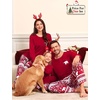 image:imageSWOMOG Family Christmas Matching Pajamas Set WomenMenKids Modal Pajama 2 PCS Long Sleeve Sleepwear Sets with PocketsRed Bear