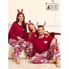 image:imageSWOMOG Family Christmas Matching Pajamas Set WomenMenKids Modal Pajama 2 PCS Long Sleeve Sleepwear Sets with PocketsRed Bear