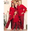 image:imageSWOMOG Family Christmas Matching Pajamas Set WomenMenKids Modal Pajama 2 PCS Long Sleeve Sleepwear Sets with PocketsRed Plaid