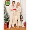 image:imageSWOMOG Family Matching Pajamas Set Silk Satin Button Down Sleepwear Long Sleeve Nightwear 2 Pcs Pj Set SXXLChampagne