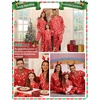 image:imageSWOMOG Family Matching Pajamas Set Silk Satin Button Down Sleepwear Long Sleeve Nightwear 2 Pcs Pj Set SXXLChristmas Gift Red