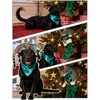 image:imageSWOMOG Family Matching Pajamas Set Silk Satin Button Down Sleepwear Long Sleeve Nightwear 2 Pcs Pj Set SXXLGreen