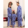 image:imageSWOMOG Family Matching Pajamas Set Silk Satin Button Down Sleepwear Long Sleeve Nightwear 2 Pcs Pj Set SXXLPolar Bear