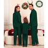 image:imageSWOMOG Matching Couple Christmas Pajamas Set Modal Long Sleeve ButtonDown Sleepwear Family Festival Party Xmas PJs Sets MenWomen Green Large