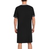image:imageSWOMOG Mens Nightshirt Short Sleeve Nightgown Sleepwear Soft Loose Loungewear Lightweight Nightwear Comfy Sleep ShirtBlack