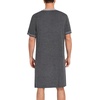 image:imageSWOMOG Mens Nightshirt Short Sleeve Nightgown Sleepwear Soft Loose Loungewear Lightweight Nightwear Comfy Sleep ShirtDeep Gray