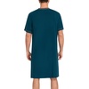 image:imageSWOMOG Mens Nightshirt Short Sleeve Nightgown Sleepwear Soft Loose Loungewear Lightweight Nightwear Comfy Sleep ShirtDeep Navy Blue