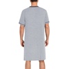 image:imageSWOMOG Mens Nightshirt Short Sleeve Nightgown Sleepwear Soft Loose Loungewear Lightweight Nightwear Comfy Sleep ShirtGray