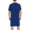 image:imageSWOMOG Mens Nightshirt Short Sleeve Nightgown Sleepwear Soft Loose Loungewear Lightweight Nightwear Comfy Sleep ShirtNavy Blue