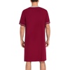 image:imageSWOMOG Mens Nightshirt Short Sleeve Nightgown Sleepwear Soft Loose Loungewear Lightweight Nightwear Comfy Sleep ShirtWine Red