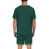 image:imageSWOMOG Mens Pajamas Set Summer Sleepwear Short Sleeve Pjs Set Soft 2 Piece Lounge Set Comfy Loungewear with PocketsGreen