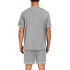 image:imageSWOMOG Mens Pajamas Set Summer Sleepwear Short Sleeve Pjs Set Soft 2 Piece Lounge Set Comfy Loungewear with PocketsGrey