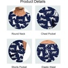 image:imageSWOMOG Mens Pajamas Set Summer Sleepwear Short Sleeve Pjs Set Soft 2 Piece Lounge Set Comfy Loungewear with PocketsNavy Blue Dogs