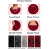 image:imageSWOMOG Mens Pajamas Set Summer Sleepwear Short Sleeve Pjs Set Soft 2 Piece Lounge Set Comfy Loungewear with PocketsWine Red