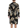 image:imageSWOMOG Mens Satin Robe Silky Kimono Bathrobe with Shorts Set Lightweight Soft Loungewear NightwearBlack Dragon