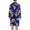 image:imageSWOMOG Mens Satin Robe Silky Kimono Bathrobe with Shorts Set Lightweight Soft Loungewear NightwearBlue Dragon