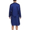 image:imageSWOMOG Mens Satin Robe Silky Kimono Bathrobe with Shorts Set Lightweight Soft Loungewear NightwearNavy Blue