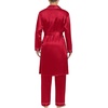 image:imageSWOMOG Mens Satin Robe Silky Kimono Bathrobe with Shorts Set Lightweight Soft Loungewear NightwearZlong Sleevereda