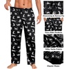 image:imageSWOMOG Mens Satin Silky Pajama Pants Soft Silk Long Pajama Bottoms with Drawstring amp Button Fly amp PocketsWhite Leopard