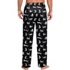 image:imageSWOMOG Mens Satin Silky Pajama Pants Soft Silk Long Pajama Bottoms with Drawstring amp Button Fly amp PocketsWhite Leopard