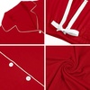 image:imageSWOMOG Modal Pajamas for Men Long Sleeve Christmas Red Cotton Sleepwear Soft Button Down Lounge Set 2 Pcs Modal Pj Set with Pockets
