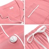 image:imageSWOMOG Womens Button Down Pajamas Set Short Sleeve Sleepwear Bride Soft Pj Lounge Sets XS3XLBlush Rose