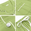 image:imageSWOMOG Womens Button Down Pajamas Set Short Sleeve Sleepwear Bride Soft Pj Lounge Sets XS3XLGrass Green