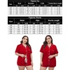 image:imageSWOMOG Womens Plus Size Pajamas Set Button Down Tops Short Sleeve Sleepwear Soft Pajama Shorts 2 Pcs Lounge Sets With PocketRed