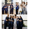 image:imageSWOMOG Womens Plus Size Pajamas Silk Satin Pajama Set Short Sleeve Shirt with FullLength Pants Pjs Sleepwear Set 18W26WNavy Blue